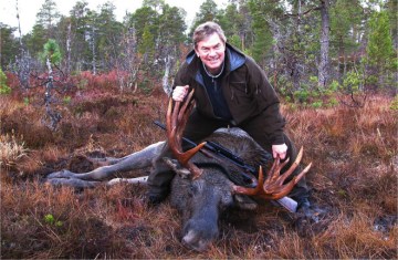 elgjeger med elgfall